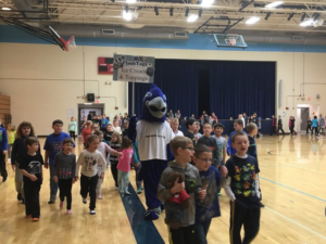 Flash Mascot with Students